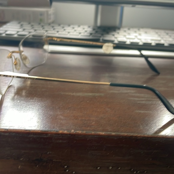 Tiffany Lunettes T784 C4 23k gold plated black gold rimless eyeglasses - Picture 16 of 16